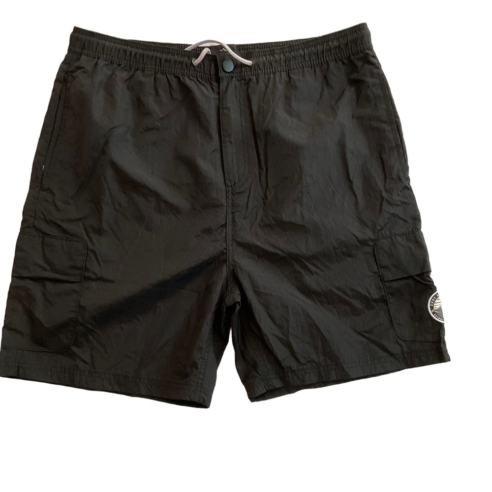 Trunks Black Utility Cargo Crinkled Adjustable Mens Shorts‎ Size 36